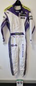 One PUMA FIA approved Race Suit (Size - Made to Measure) worn by Miki Koyama and signed by her