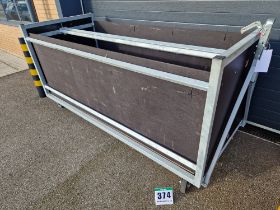 One 2600mm x 1115mm Galvanised Steel Framed Paddock Box Trailer with Folding A-Frame Ball Hitch