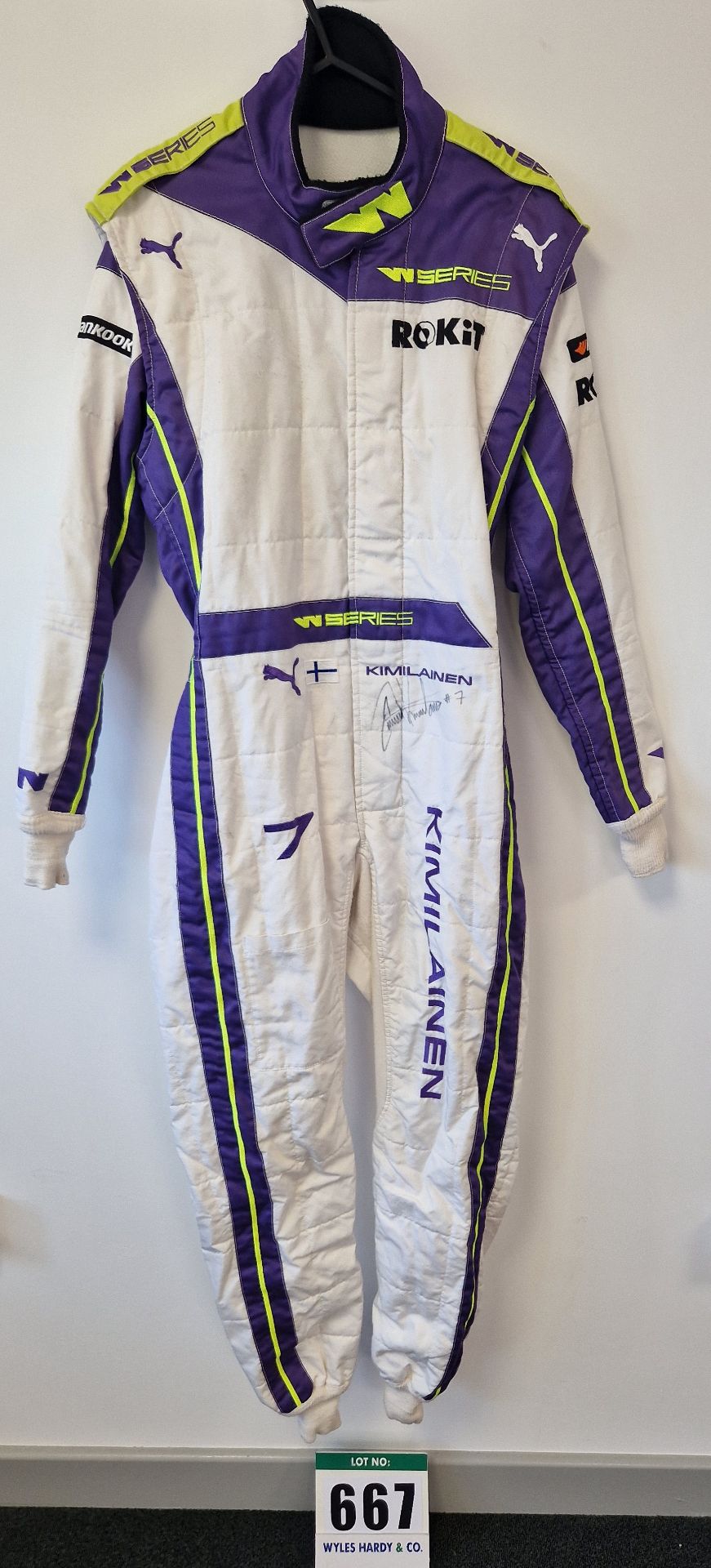 One PUMA FIA approved Race Suit (Size - Made to Measure) worn by Emma Kimilainen and signed by her w