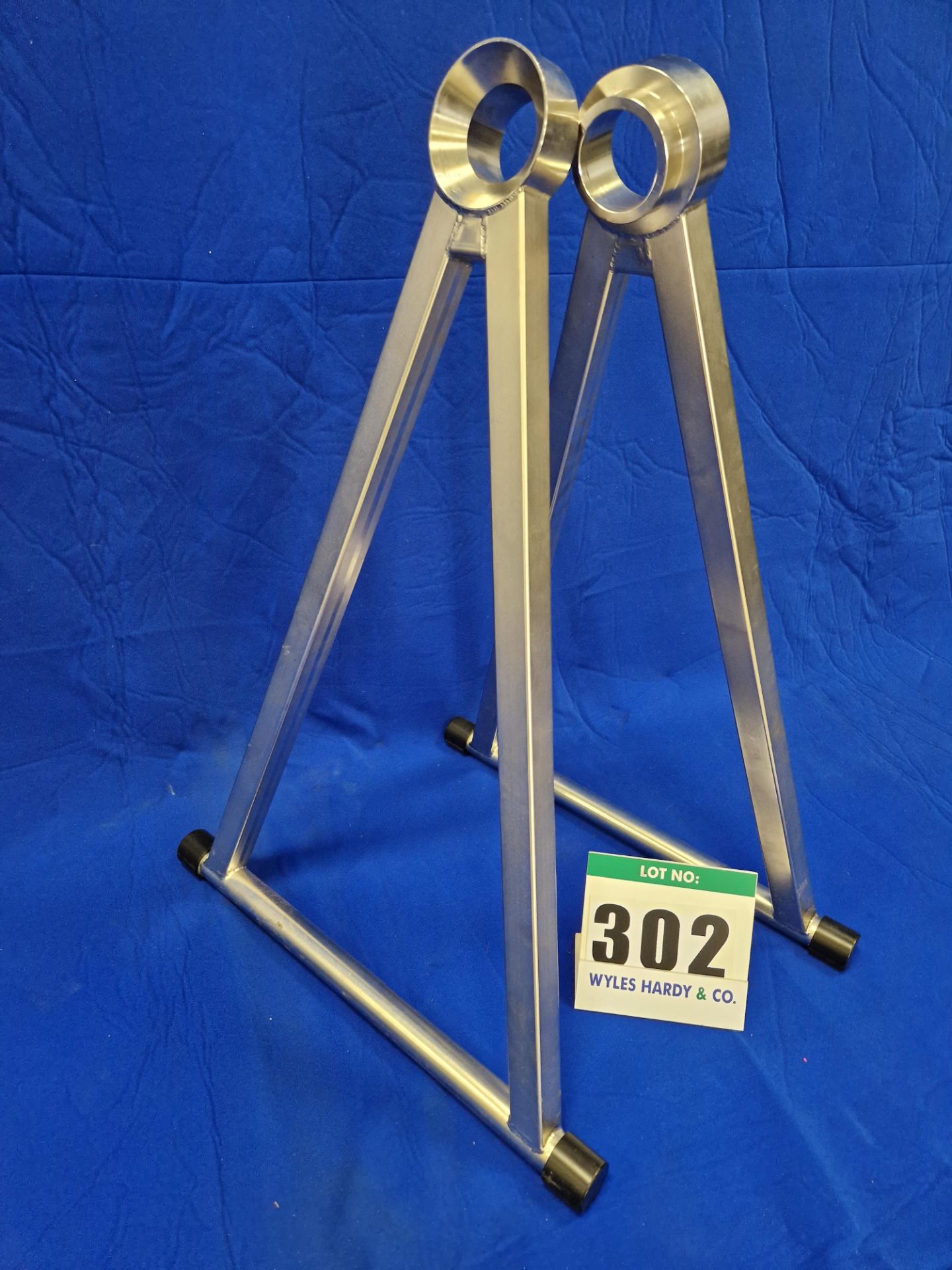 One Pair of Stainless Steel Stub Axle Stands