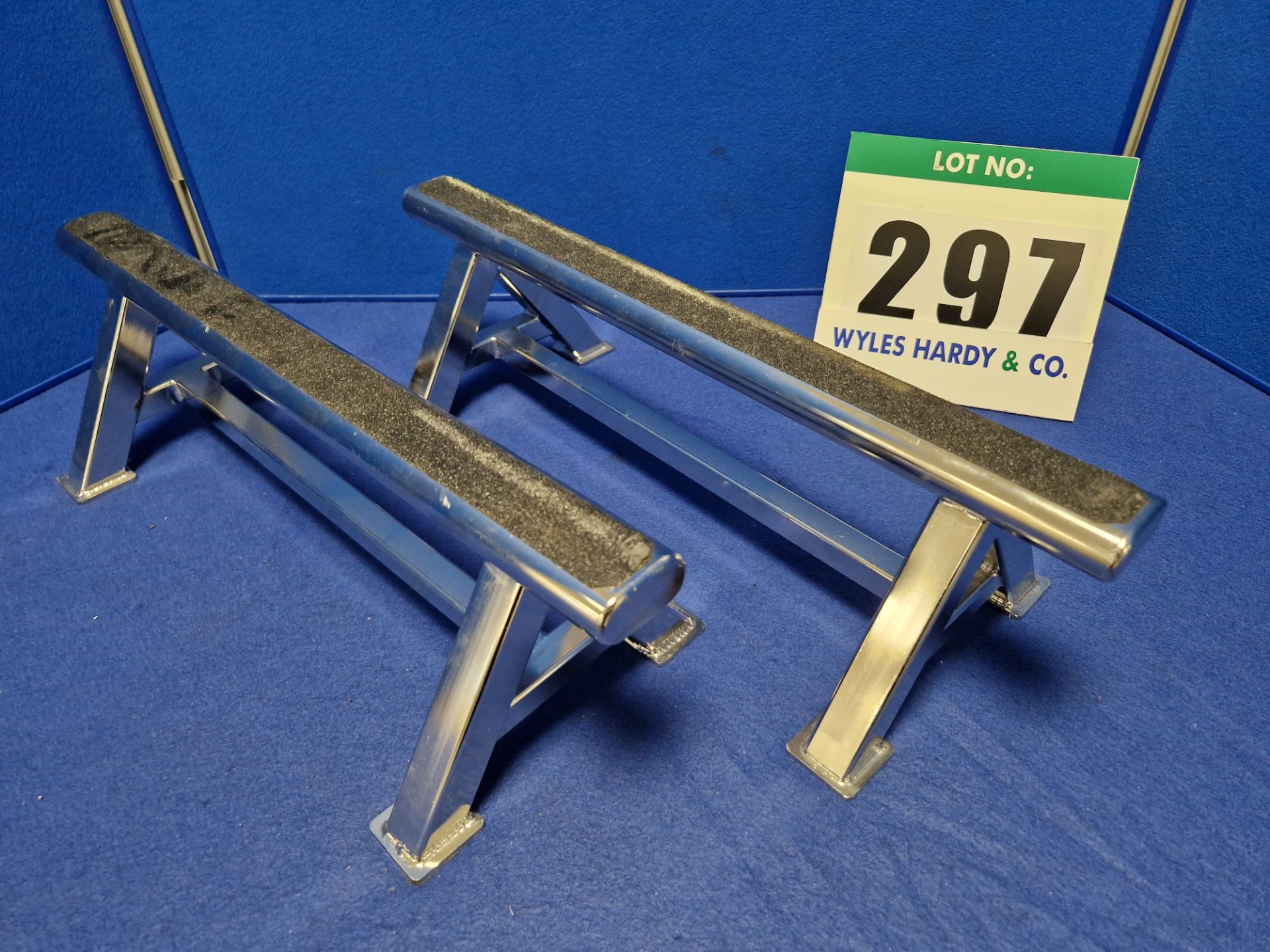 One Pair of Low Stainless Steel Stands - 120mm tall