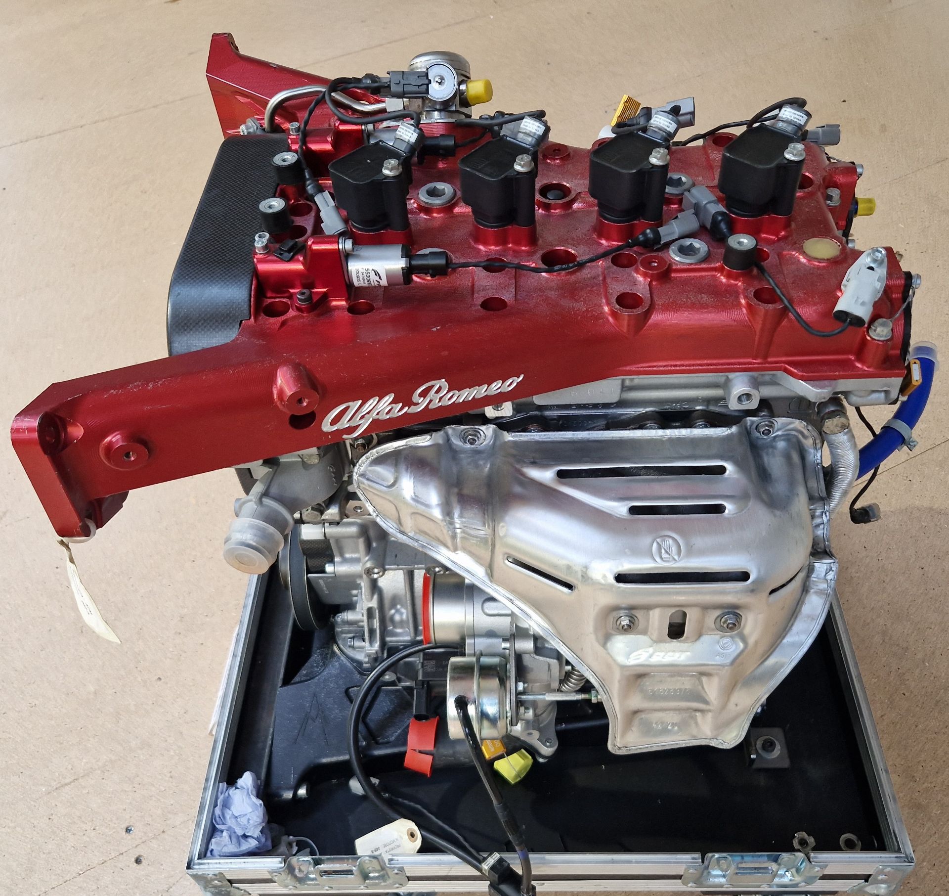 One ALPHA ROMEO 1.75L Twin Overhead Cam Turbocharged Race Car Engine, No. 042A, (believed to have - Image 4 of 6