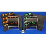 One Pair of BG RACING Pit Boards in Fabric Storage and Carry Cases with A FASTIME 21 Digital Stop