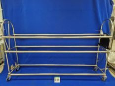 One Stainless Steel Castor mounted Sectional 3-Tier Grid Trolley in Two Soft Transportation and