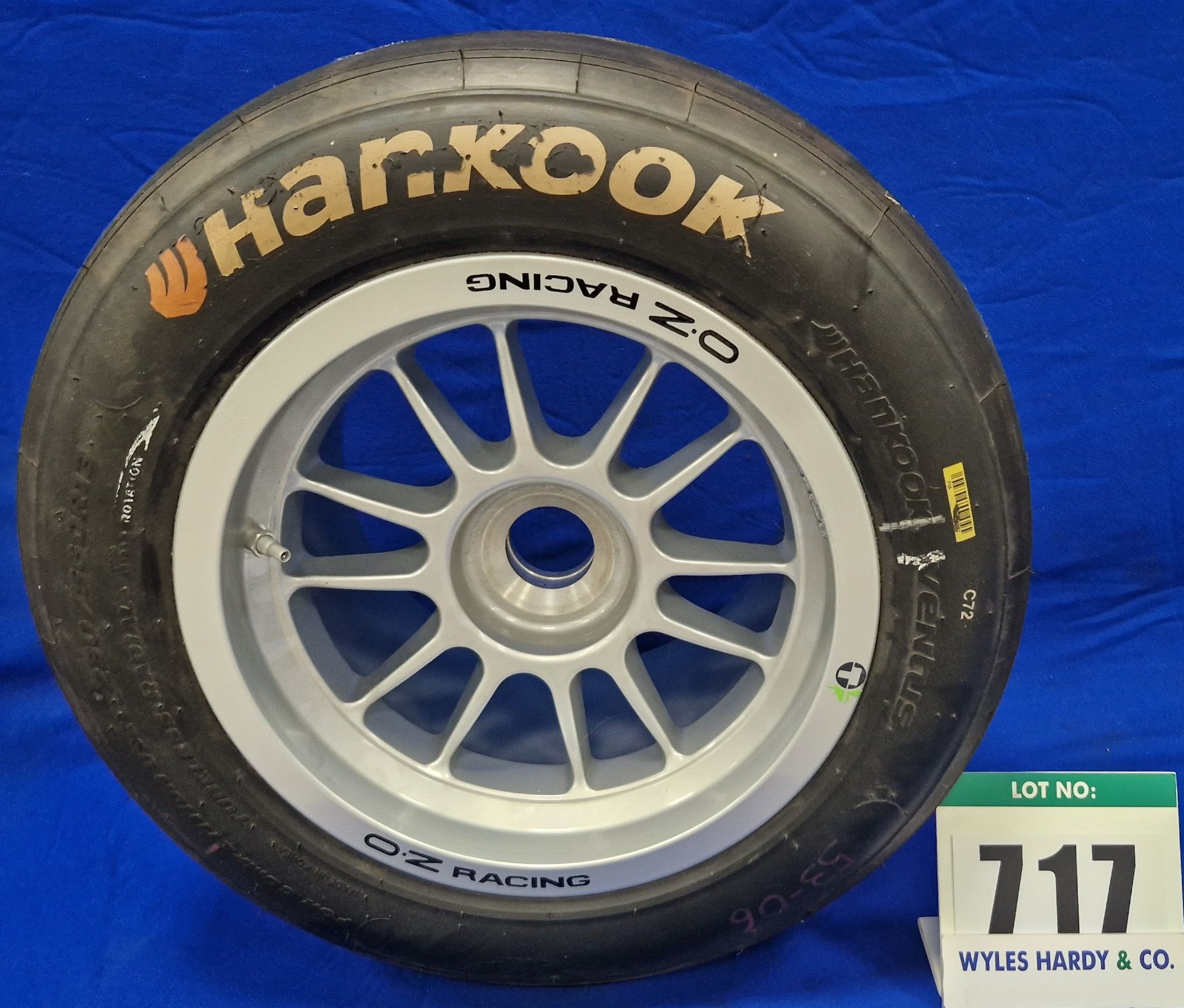 One OZ RACING 13 inch Front Wheel with fitted HANKOOK Slick Tyre (Used)