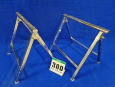 One Pair of Folding Stainless Steel Stands - 640mm tall