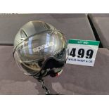 A SPADA Open Face Helmet with Drop Down Visor, Size M (57-58cm), ECE R22-5