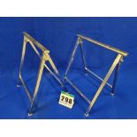 One Pair of Folding Stainless Steel Stands - 480mm tall