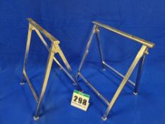 One Pair of Folding Stainless Steel Stands - 480mm tall