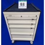 One FAMI 4-Drawer Castor mounted Mechanics Tool Chest with Tailored Soft Transportation Cover