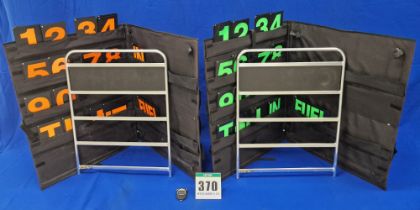 One Pair of BG RACING Pit Boards in Fabric Storage and Carry Cases with A FASTIME 21 Digital Stop