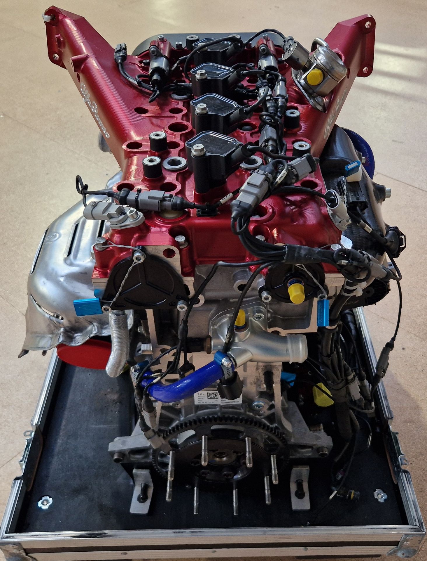 One ALPHA ROMEO 1.75L Twin Overhead Cam Turbocharged Race Car Engine, No. 164 in a Castor mounted - Image 3 of 6