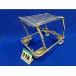 One Folding Stainless Steel Framed Castor mounted Engine/Gearbox Stand