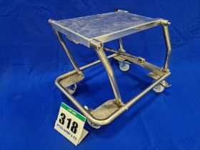 One Folding Stainless Steel Framed Castor mounted Engine/Gearbox Stand