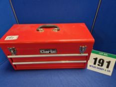 One CLARKE 2-Drawer Portable Tool Box containing A Quantity of Hand Tools (As Found and