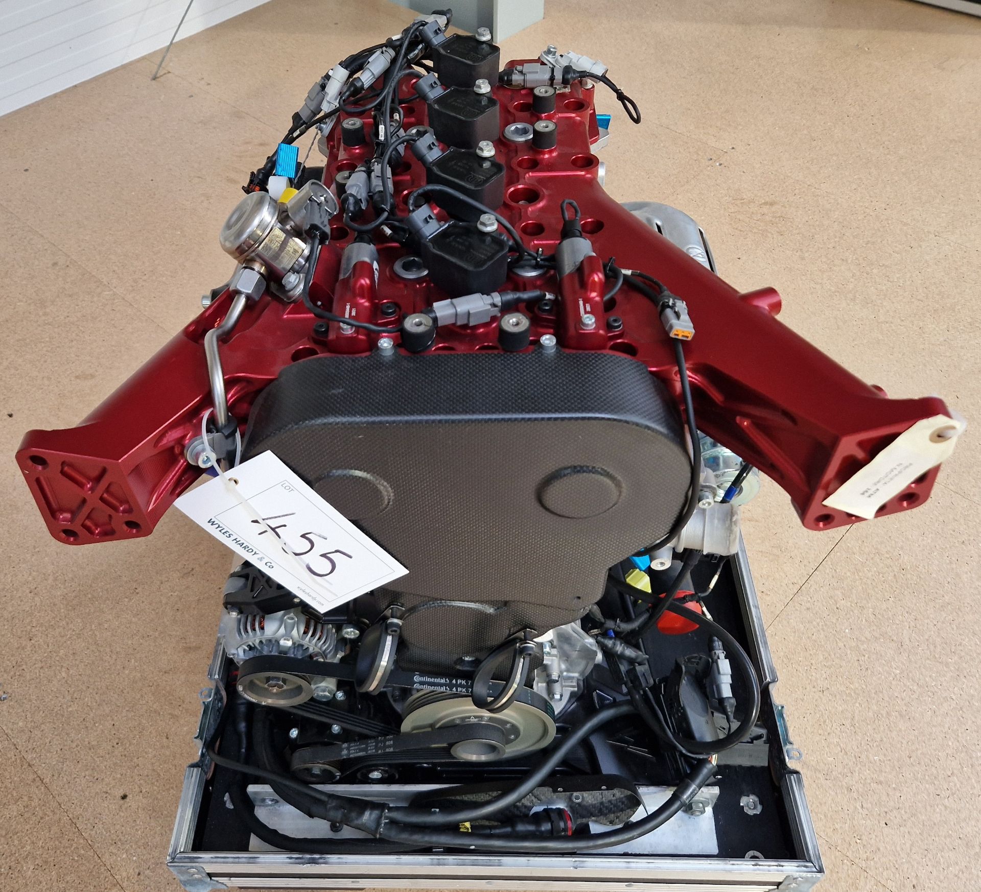 One ALPHA ROMEO 1.75L Twin Overhead Cam Turbocharged Race Car Engine, No. 164 in a Castor mounted - Image 4 of 6