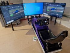 One PRO-SIM EVO Training Race Simulator having Laser Cut Alloy Frame with Multi-Adjustable Seat with