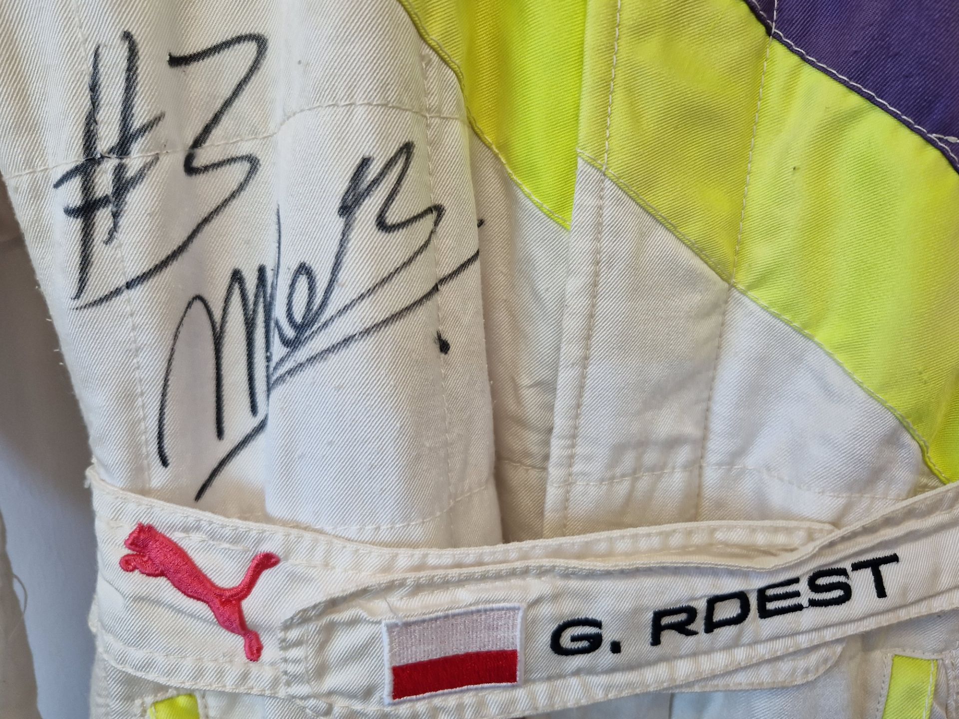 One PUMA FIA approved Race Suit (Size - Made to Measure) worn by Gosia Rdest and signed by her - Image 2 of 2