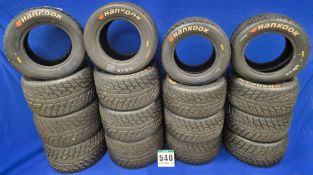 Eight HANKOOK 230/560 R13 Wet Racing Front Tyres and Eight HANKOOK 280/580 E13 Wet Racing Rear Tyres
