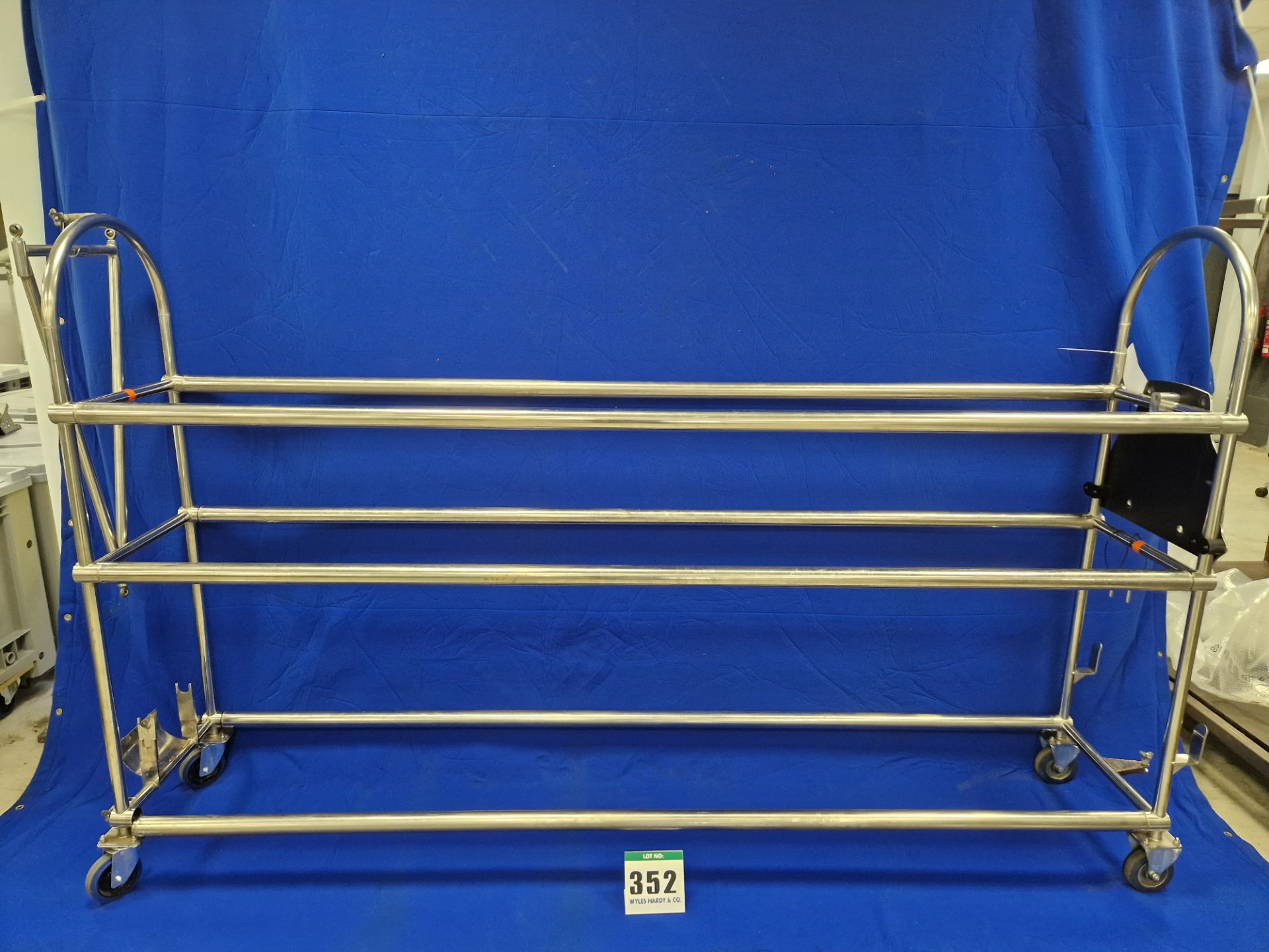 One Stainless Steel Castor mounted Sectional 3-Tier Grid Trolley with A Soft Transportation and