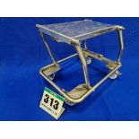 One Folding Stainless Steel Framed Castor mounted Engine/Gearbox Stand