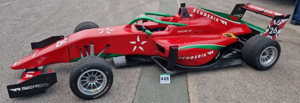 One TATUUS F3 T-318 Alfa Romeo Race Car Chassis No. 038 (2019) Finished in SCUDERIA Livery as Driven