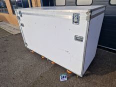 One 2280mm long x 1490mm tall x 900mm Castor mounted Flight Case containing A Quantity of Pit Garage