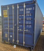 One Blue Steel 20ft Shipping Container