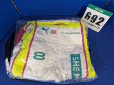 One Unworn PUMA FIA approved Suit embroidered with the name Chambers in a Kit Bag