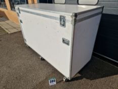 One 2280mm long x 1490mm tall x 900mm Castor mounted Flight Case containing A Quantity of Pit Garage