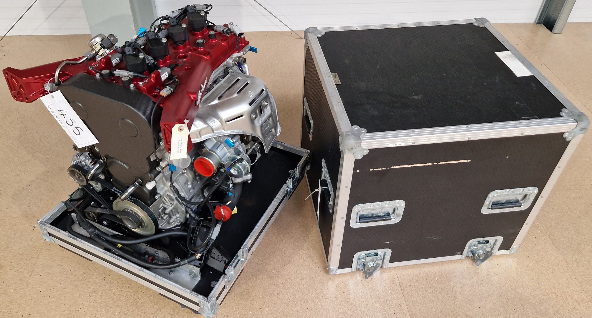 One ALPHA ROMEO 1.75L Twin Overhead Cam Turbocharged Race Car Engine, No. 164 in a Castor mounted - Image 6 of 6