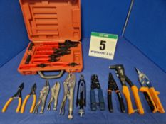 A Selection of Hand Tools comprising:- One Pair IRWIN 9 inch Mole Grips, One Pair IRWIN 6 inch