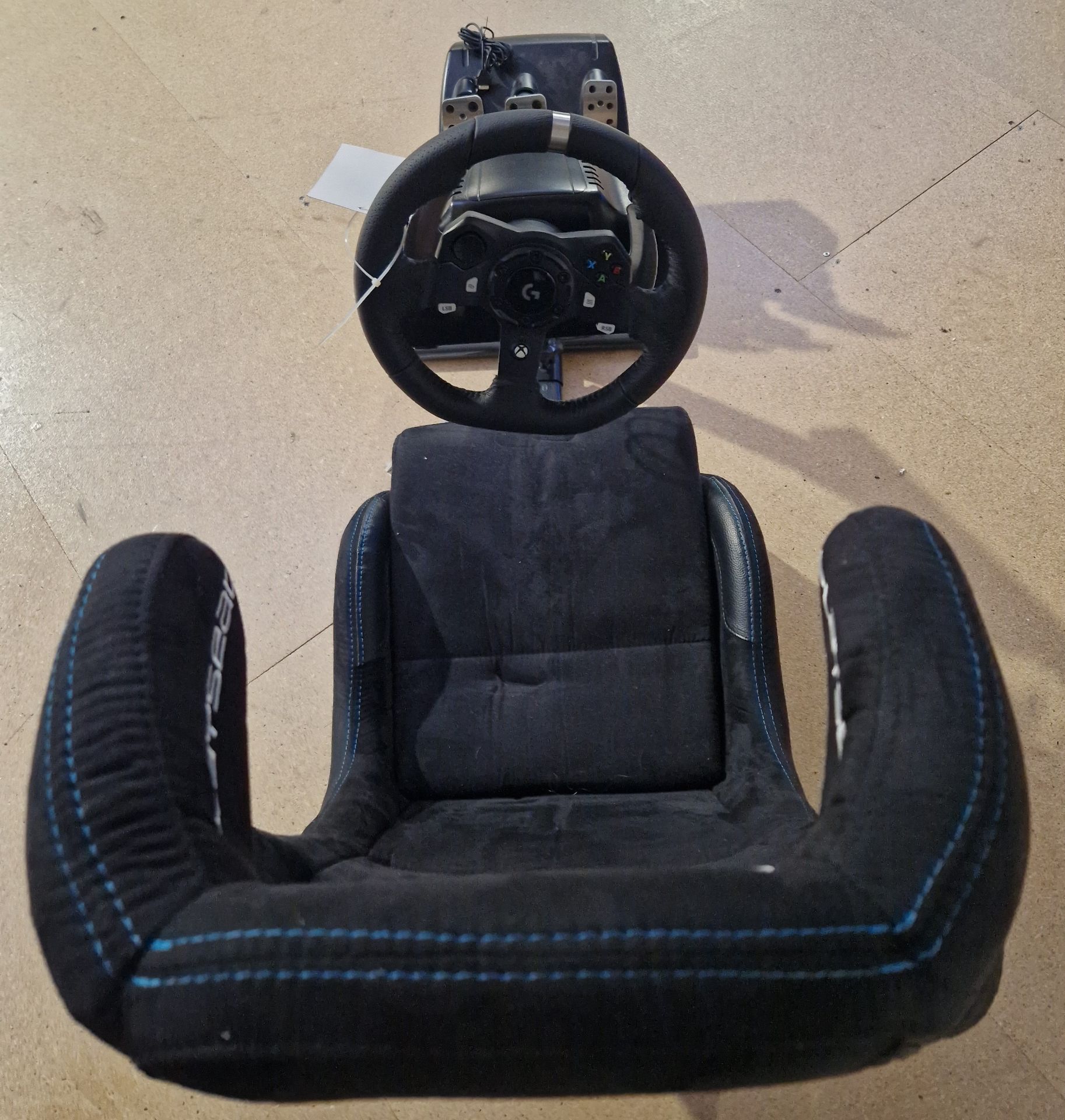 One Playseat and Sorts Gaming Seat and Frame with a LOGITECH Steering Wheel and Pedal Box - Image 2 of 2