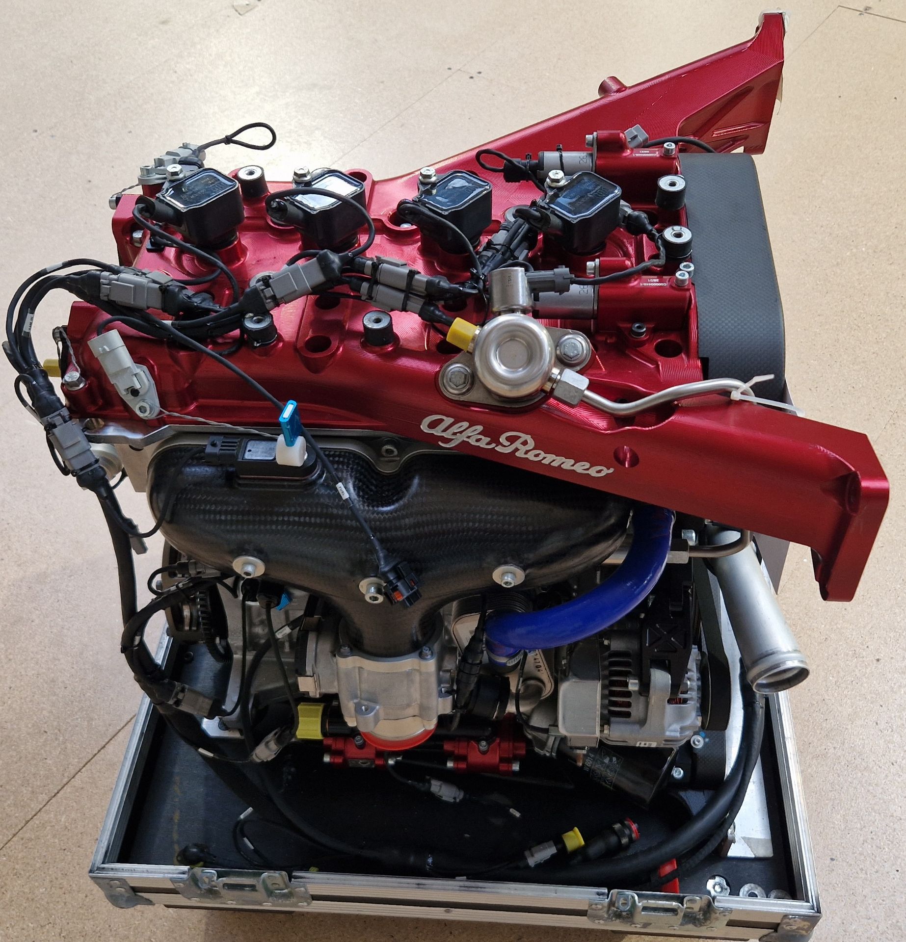 One ALPHA ROMEO 1.75L Twin Overhead Cam Turbocharged Race Car Engine, No. 159 in a Castor mounted - Image 2 of 6