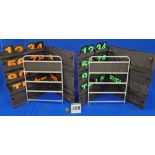 One Pair of BG RACING Pit Boards in Fabric Storage and Carry Cases with A FASTIME 21 Digital Stop