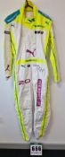 One PUMA FIA approved Race Suit (Size - Made to Measure) worn by Caitlin Wood and signed by her with