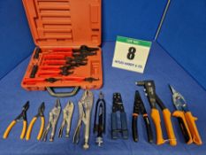 A Selection of Hand Tools comprising:- One Pair IRWIN 9 inch Mole Grips, One Pair IRWIN 6 inch