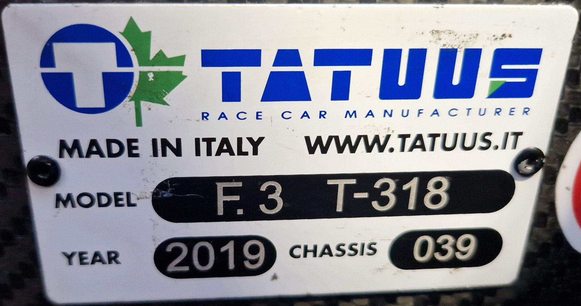 One TATUUS F3 T-318 Alfa Romeo Race Car Chassis No. 039 (2019) Finished in JENNER RACING Livery as - Image 6 of 7