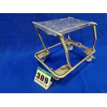 One Folding Stainless Steel Framed Castor mounted Engine/Gearbox Stand