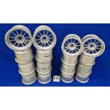 Eight OZ RACING Front Wheels (13.0 inch dia. x 10.5 inch wide) and Eight OZ RACING Rear Wheels (13.0