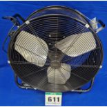 One EQUATION 60cm dia. 2-Speed 16A 250V AC Fan (Note: currently fitted with European Plug)
