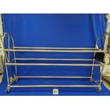 One Stainless Steel Castor mounted Sectional 3-Tier Grid Trolley in Two Soft Transportation and