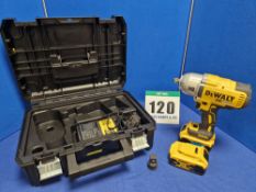 One DEWALT DCF899H Type 2 18V Battery Electric 1/2 inch Square Drive Impact Driver with Two