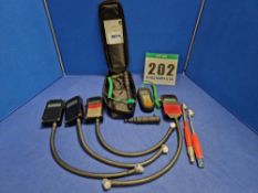 One Tyre Monitoring Kit comprising Four Digital Pressure Gauges, One COMPETITION SUPPLIES Tyre