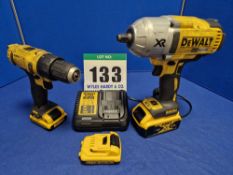 One DEWALT DCF 899 Type 1 Electric 18V 1/2 inch Square Drive 3-Speed Reversible Impact Driver with