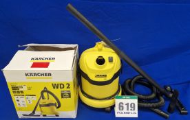 One KARCHER WD2 Wet/Dry Vacuum Cleaner