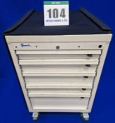 One FAMI 5-Drawer Castor mounted Mechanics Tool Chest with Tailored Soft Transportation Cover