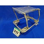 One Folding Stainless Steel Framed Castor mounted Engine/Gearbox Stand