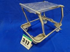 One Folding Stainless Steel Framed Castor mounted Engine/Gearbox Stand