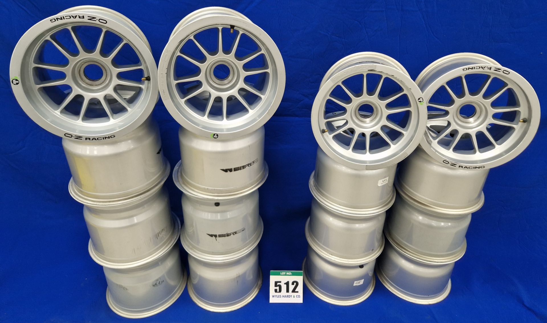 Eight OZ RACING Front Wheels (13.0 inch dia. x 10.5 inch wide) and Eight OZ RACING Rear Wheels (13.0